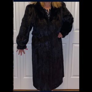 Vintage mink black coat